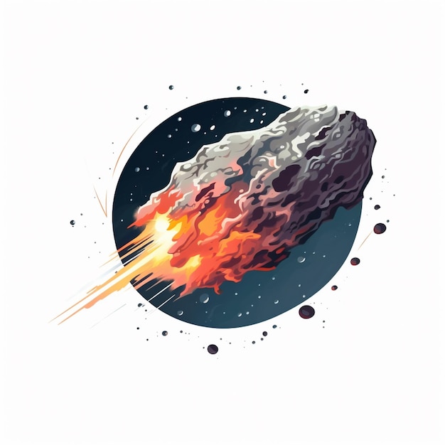 Space meteor comet vector meteorite galaxy illustration star asteroid cosmos sky astronom