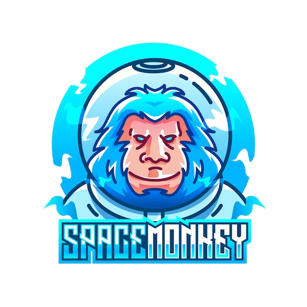 Space monkey vector illustration