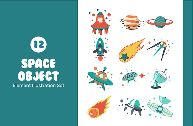 Space Object Illustration set