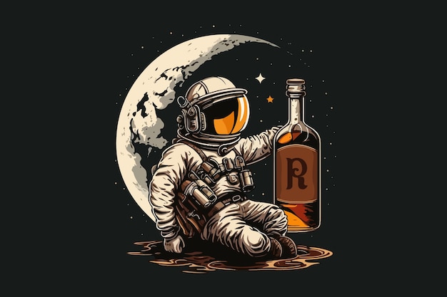 Space Pirate rum vectorillustratie