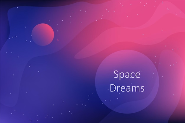 Space planet background with fantastic galaxy and planets