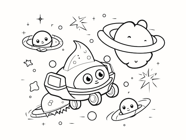 space planets coloring pages