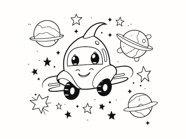 space planets coloring pages