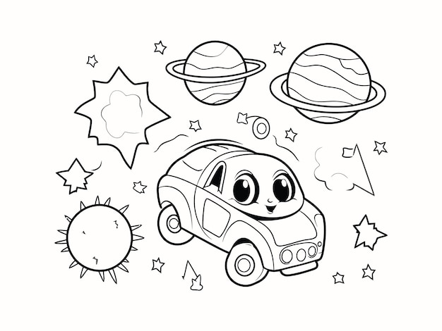 space planets coloring pages