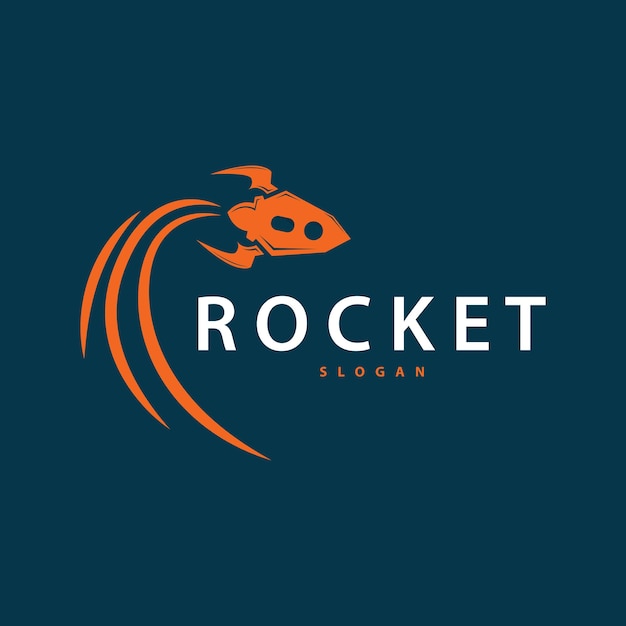 Space Rocket Logo Design Space Vehicle Technology Vector Simple Templet Modern Illustration