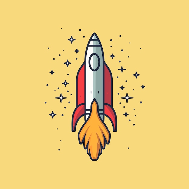 Space rocket vector