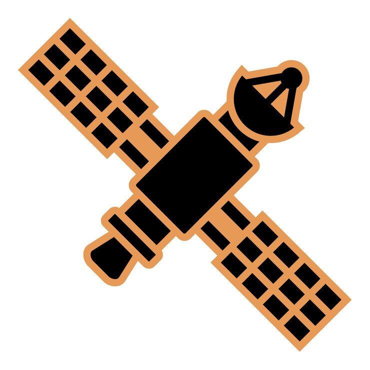 Vector space satellite icon