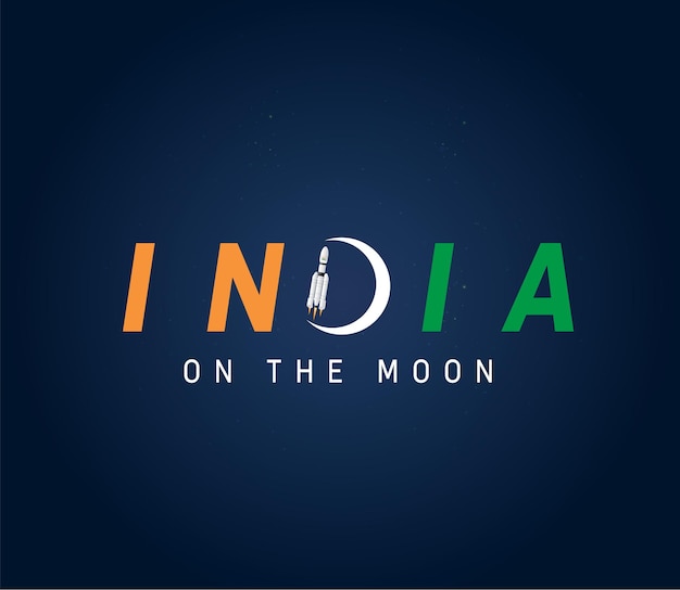 Space Satellites Chandrayaan3 rocket mission landed on moon India on the moon concept design