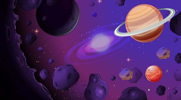 a space scene background