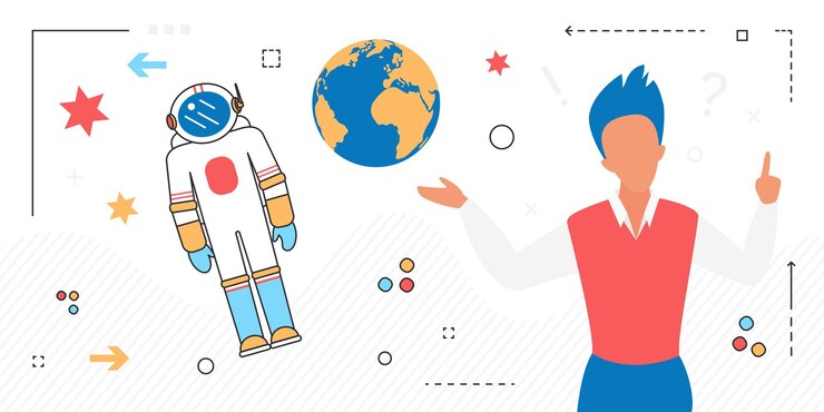 Векторная иллюстрация космических исследований