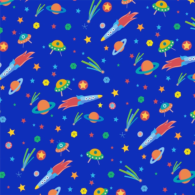 Space seamless pattern background