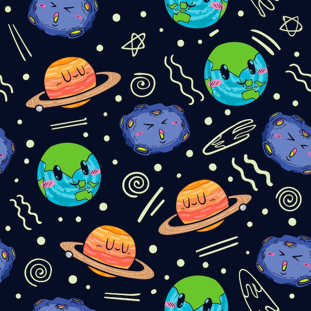 Space seamless pattern