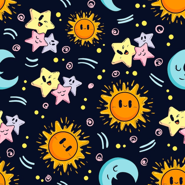 Space seamless pattern