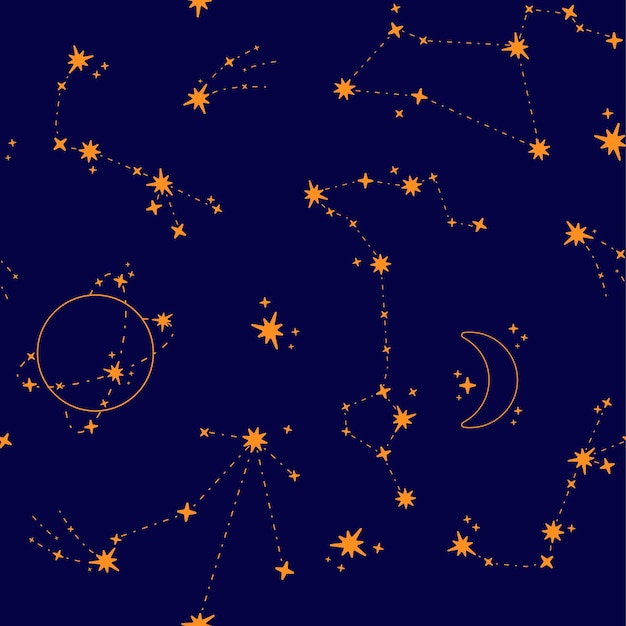 Space seamless vector pattern