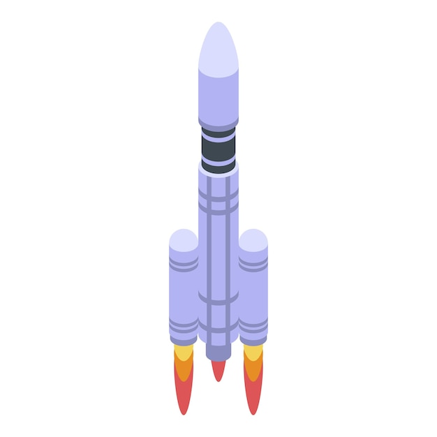 Icona della nave spaziale isometrica dell'icona vettoriale della nave spaziale per il web design isolato su sfondo bianco