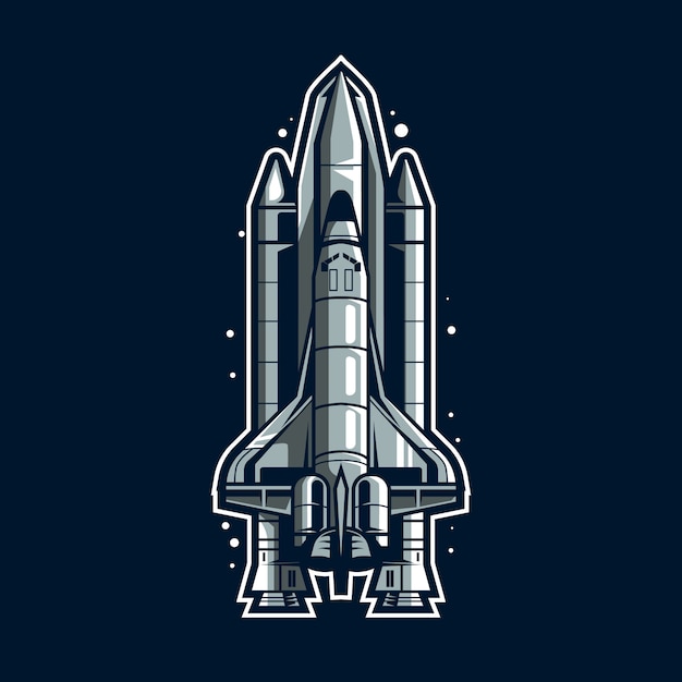 Vector space ship plane  illustration design