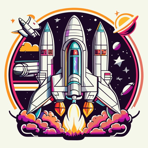 Vector space shuttle vector illustration