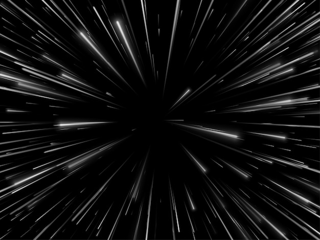 Vector space speed. abstract starburst dynamic lines or rays,  illustration