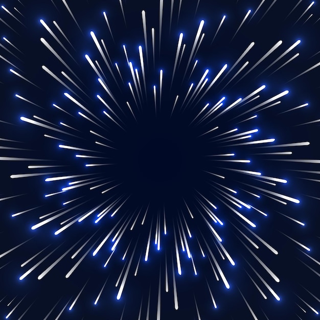 Вектор Космическая скорость фон размытие движения огни следы движения частиц