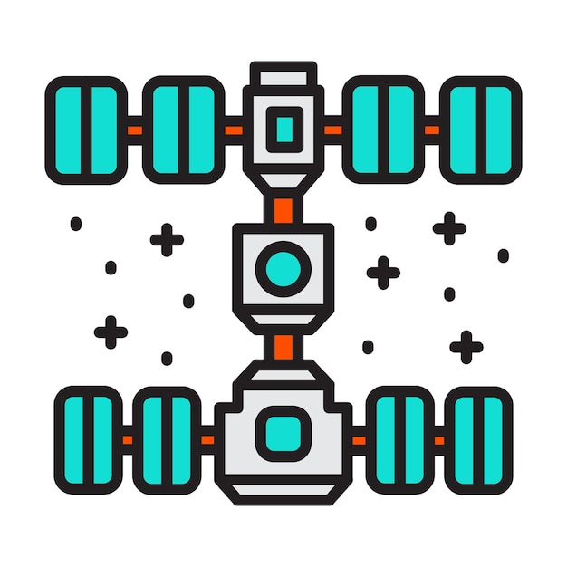 Space station icon design illustration Vector design