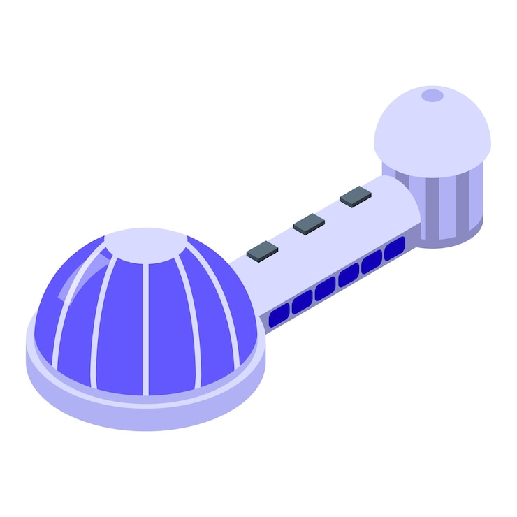 Vector space station icon isometric of space station vector icon for web design isolated on white background