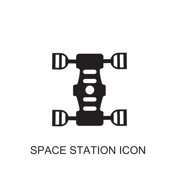 Space station vector icon icon