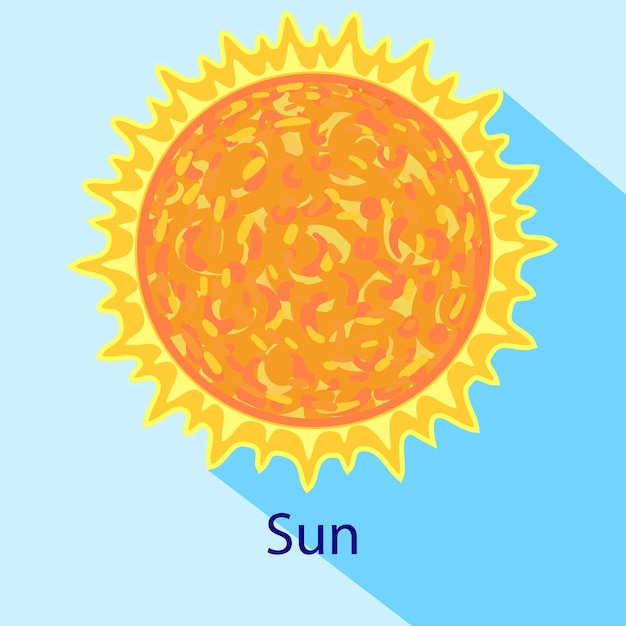 Space sun icon Flat illustration of space sun vector icon for web design