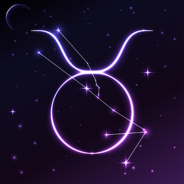 Premium Vector | Space symbol of taurus of zodiac and horoscope concept ...