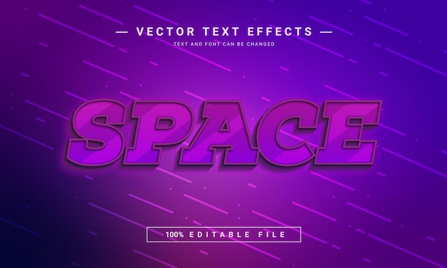 Space text effect design