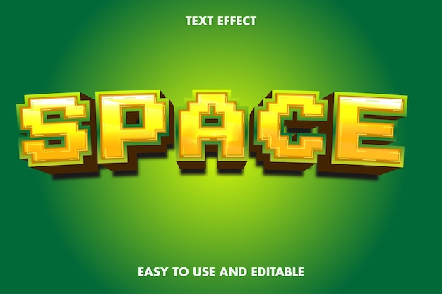 Space text effect. Editable Font Style.