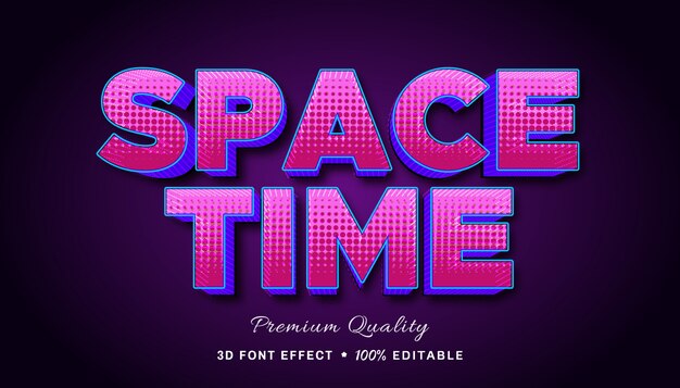 Space time  - editable text effect