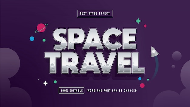 Space Travel Text Effect Editable