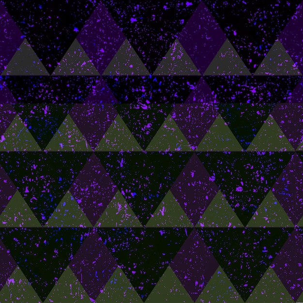 Space triangle seamless pattern with grunge effect
