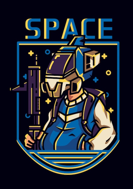 Space troop illustration