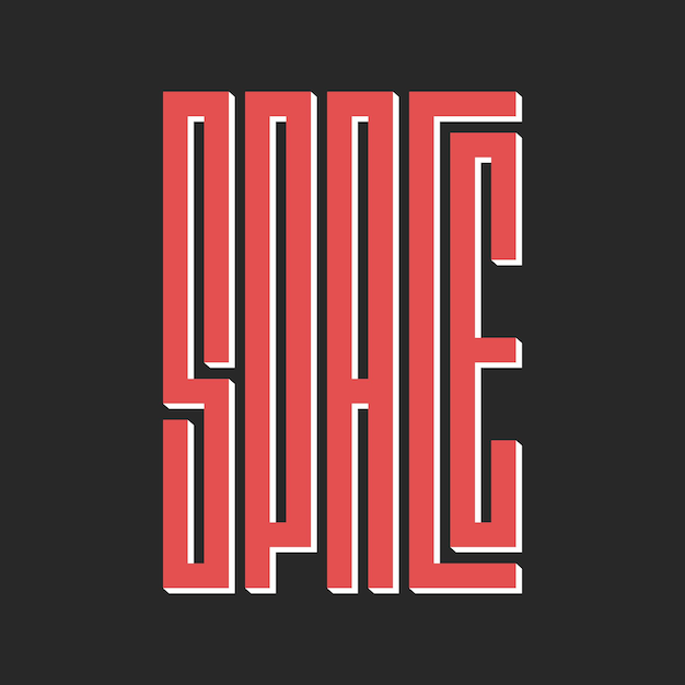 Space typography design