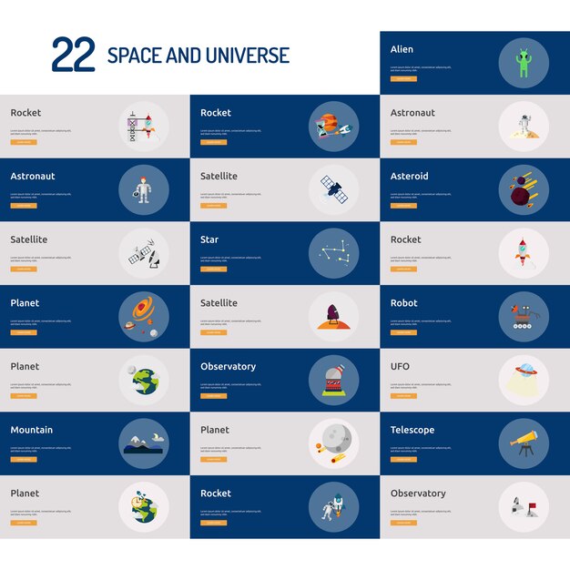 スペースと宇宙のバナーデザイン