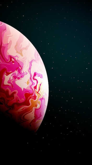 Space vector art planet in space