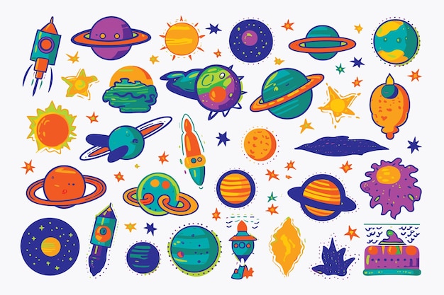 Space vector icons