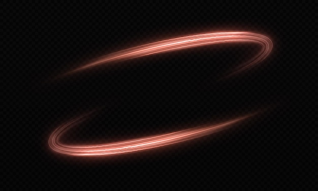 Space wavy lines twinkle on transparent background.