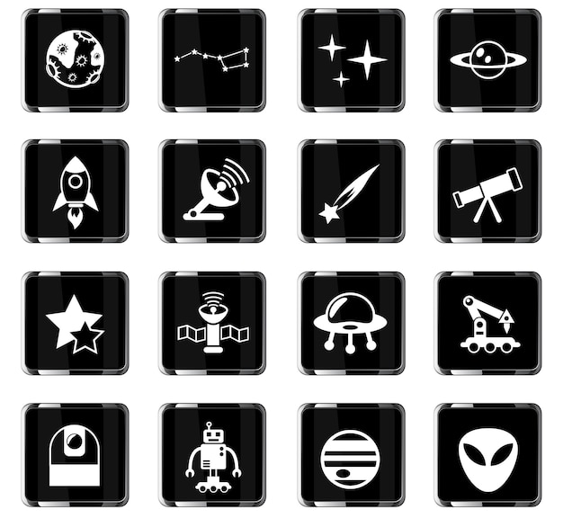 Icone web spaziali per la progettazione dell'interfaccia utente