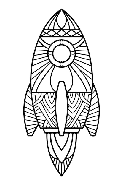 spacecraft coloring page for kids