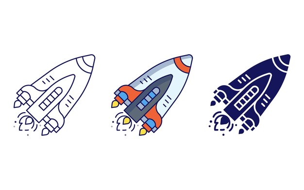 Spacecraft, Rocket icon