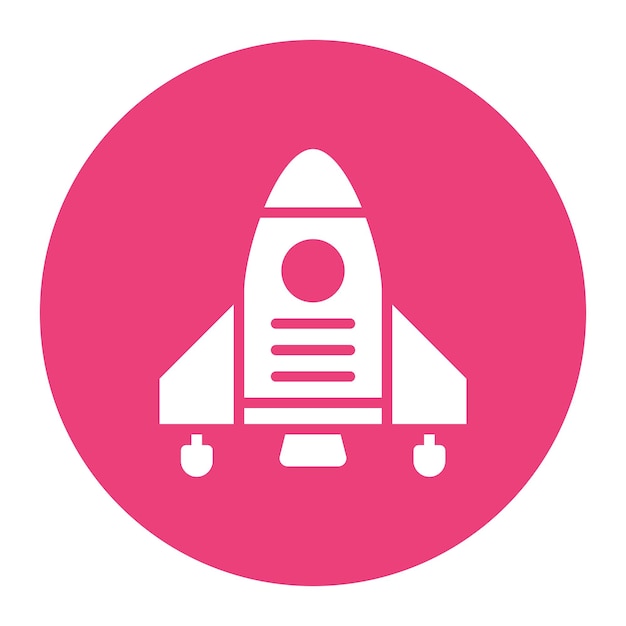 宇宙船のフラットイラスト