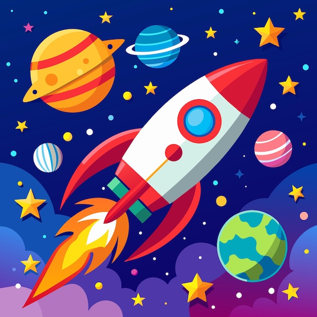 Spaceship or galaxy illustration