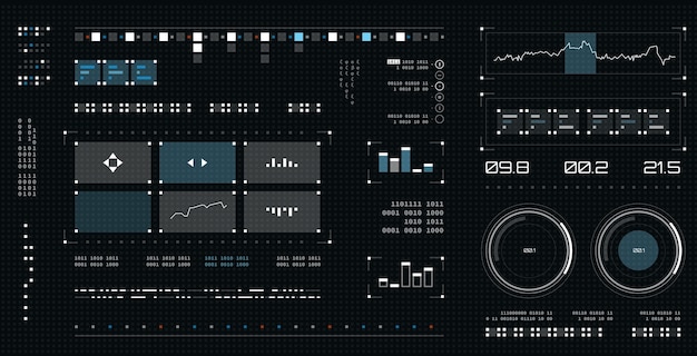 Vector spaceship screen elements