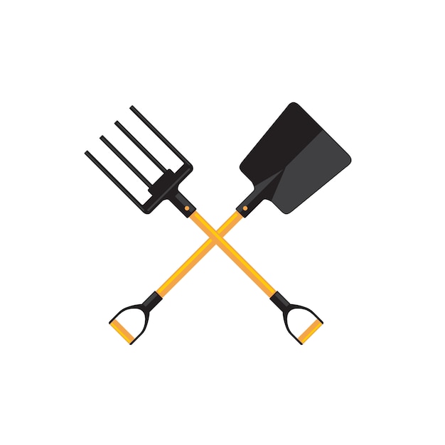 Spade and pitchfork vector