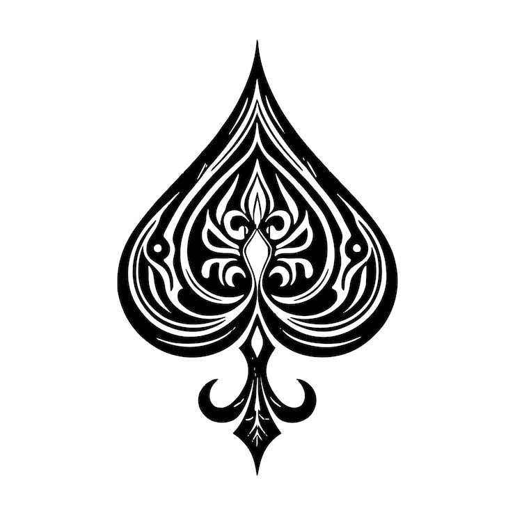 Vector spade tatto tribal vector design