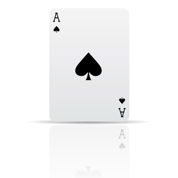 Spades Suit on an Ace Playing Card