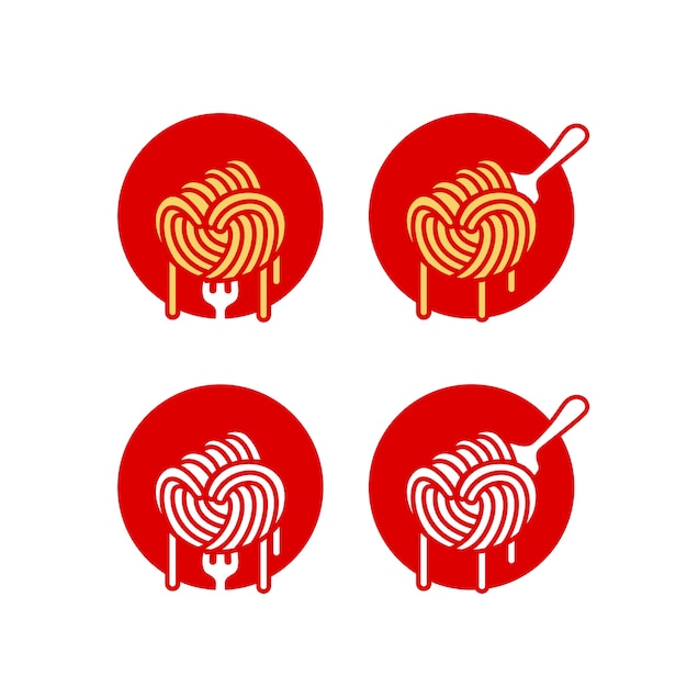 Spaghetti pasta ramen noodle logo