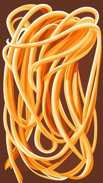 Vector spaghetti tekening cartoon kunstwerk vector